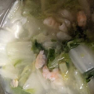 冷凍のシーフードミックスで！白菜の海鮮中華煮♪